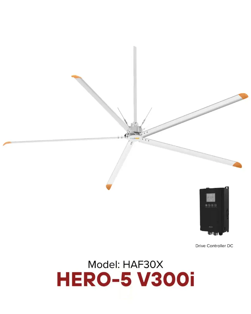 Quạt trần HVLS HERO 5 V300i Ø7.3m |